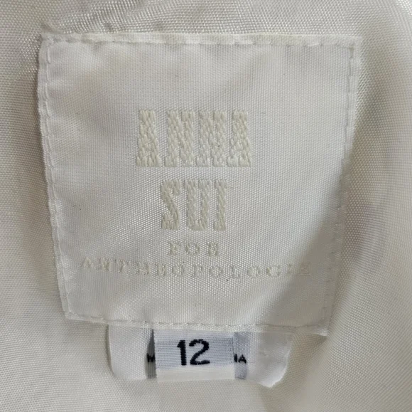 Anna Sui Anthropologie Silk Cherry Sleeveless Dress Cottagecore Pinup Size 12 - Picture 8 of 16